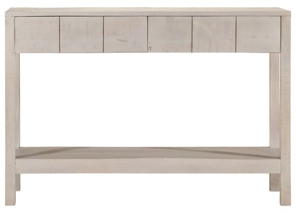 Fehér tömör mangófa tálalóasztal 110 x 35 x 75 cm