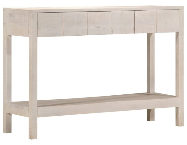 Fehér tömör mangófa tálalóasztal 110 x 35 x 75 cm