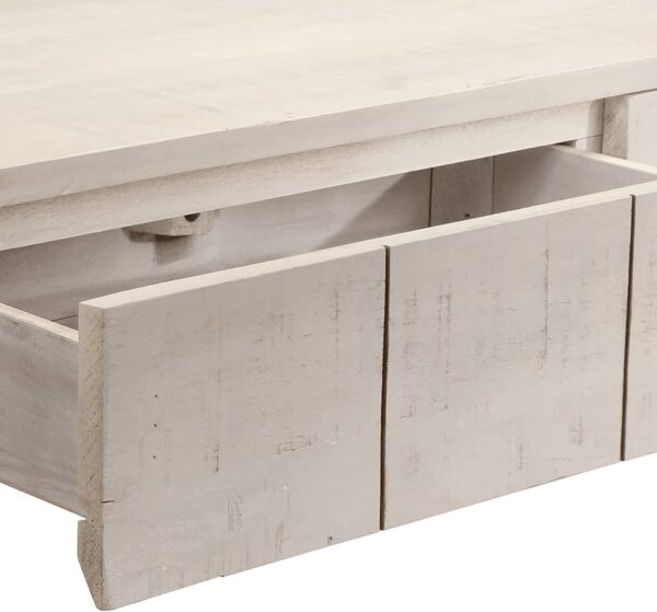 Fehér tömör mangófa tálalóasztal 110 x 35 x 75 cm