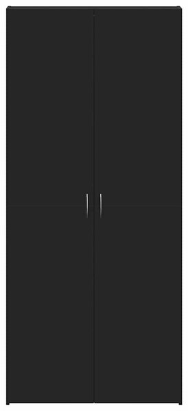 Cipőszekrény 80 x 35.5 x 180 cm Szerelt Fa Fekete