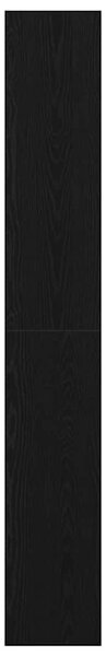 Könyvespolc 6 szintes 100 x 30 x 198 cm Szerelt Fa Fekete Tölgy