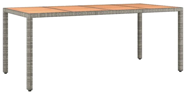 9 részes szürke polyrattan kerti bisztrógarnitúra párnákkal