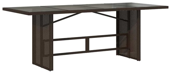 9 részes barna polyrattan kerti bisztrógarnitúra párnákkal