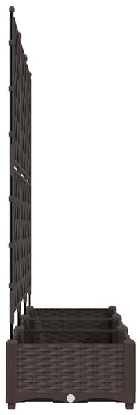 Kerti cserép 3 db Barna 120 x 40 x 125,5 cm PP