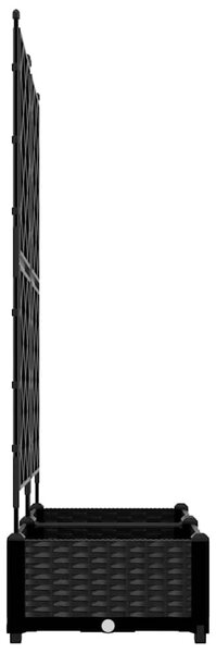 Kerti cserép 2 db Fekete 80 x 40 x 125,5 cm PP