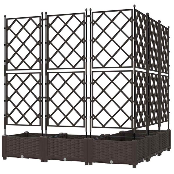 Kerti cserép 5 db Barna 120 x 120 x 125,5 cm PP