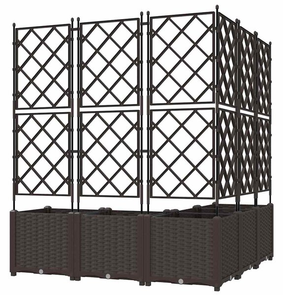 Kerti cserép 5 db Barna 120 x 120 x 143 cm PP