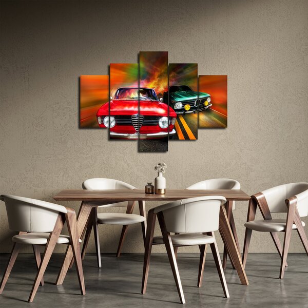 Kép - Retro versenyautók (150x105 cm)