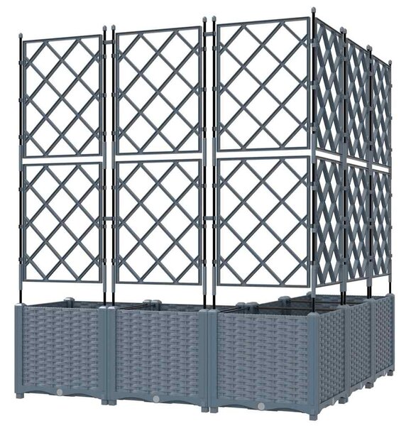 Kerti cserép 5 db Világosszürke 120 x 120 x 143 cm PP