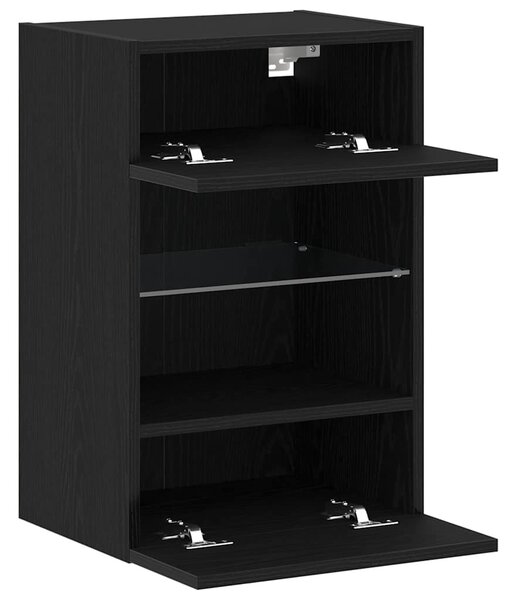 TV szekrény garnitúra 40 x 30 x 60,5 cm Fekete Szerelt Fa