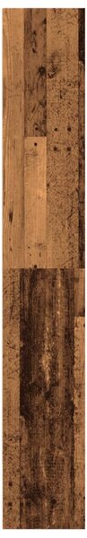 Antik fa színű szerelt fa könyvszekrény 80 x 30 x 189 cm