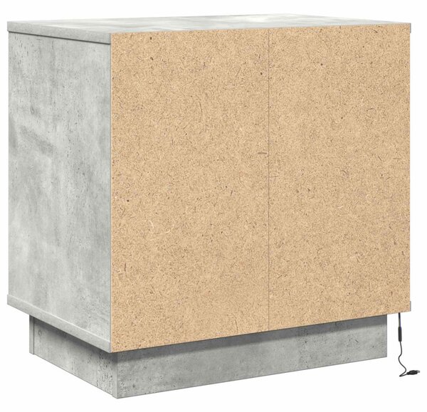 Éjjeliszekrény 2 db Beton Szürke 50 x 34,5 x 50 cm Szerelt fa