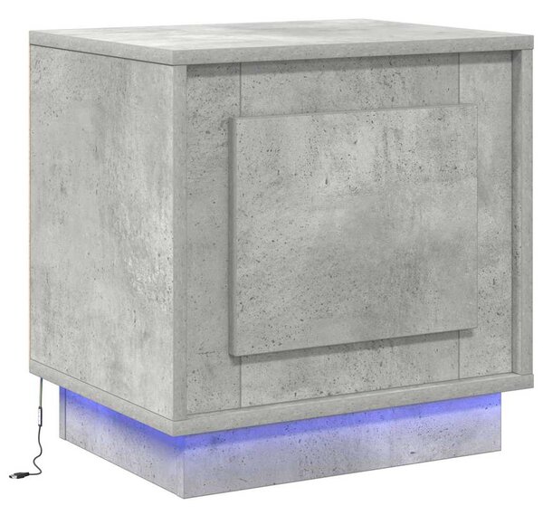 Éjjeliszekrény 2 db Beton Szürke 44 x 34,5 x 45 cm Szerelt Fa