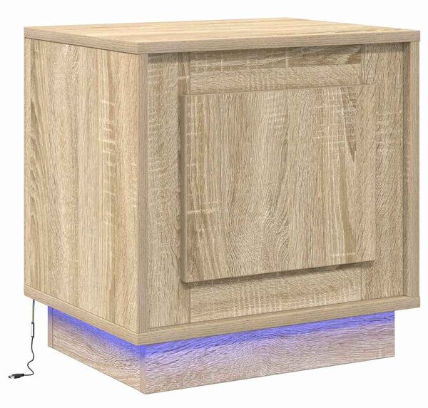 Éjjeliszekrény 2 db Sonoma tölgy 44 x 34,5 x 45 cm Szerelt Fa