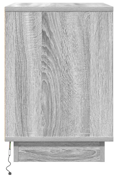 Éjjeliszekrény 2 db Szürke 50 x 34,5 x 50 cm Szerelt fa