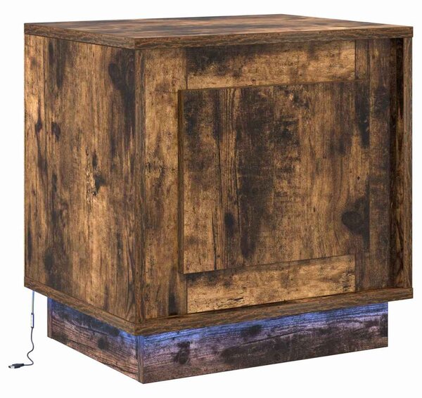 Éjjeliszekrény 2 db Füstölt tölgy 44 x 34,5 x 45 cm Szerelt Fa