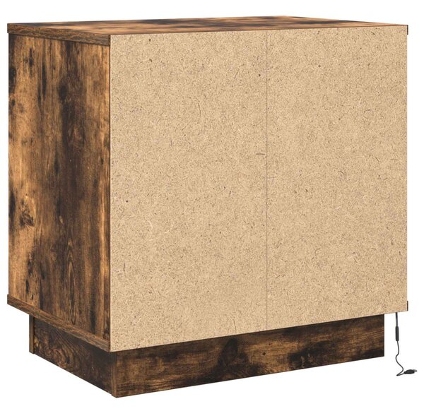 Éjjeliszekrény 2 db Füstölt tölgy 50 x 34,5 x 50 cm Szerelt fa