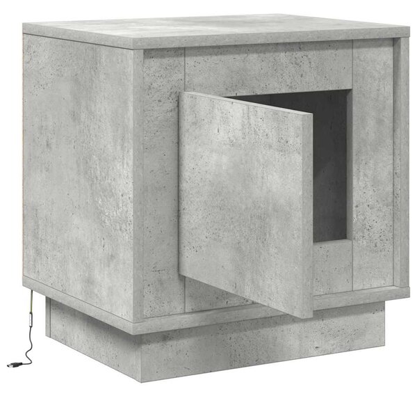 Éjjeliszekrény Beton Szürke 44 x 34,5 x 45 cm Szerelt Fa
