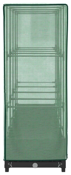Rattan hatású magaságyás üvegháztakaróval 160 x 40 x 123 cm