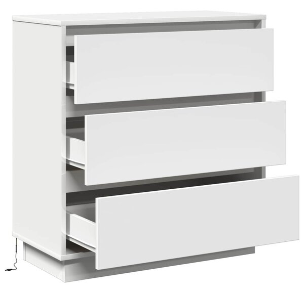 Éjjeliszekrény Fehér 71 x 34,5 x 75 cm Szerelt fa