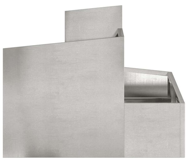 Kerti cserép Ezüst 60 x 60 x 50 cm Rozsdamentes acél