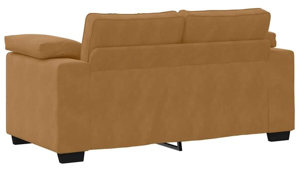 Barna bársony loveseat kanapé 160x77x82 cm