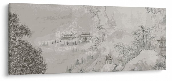 Kép - Kínai táj (120x50 cm)