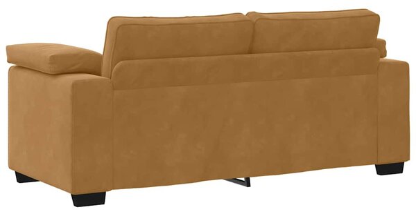 Barna bársony loveseat kanapé 180x77x82 cm