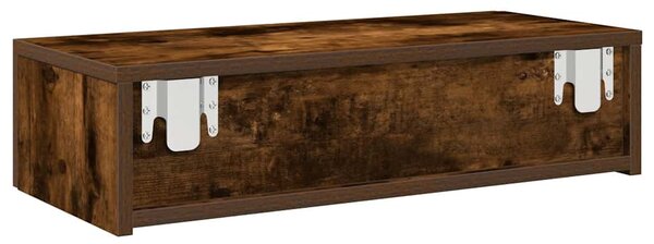 Falipolc fiókokkal füstölt tölgy 60x26,5x15 cm műszaki fa