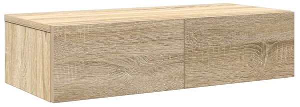 Falipolc fiókokkal sonoma tölgy 60x26,5x15 cm műszaki fa