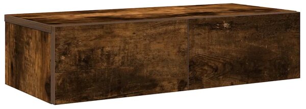 Falipolc fiókokkal füstölt tölgy 60x26,5x15 cm műszaki fa