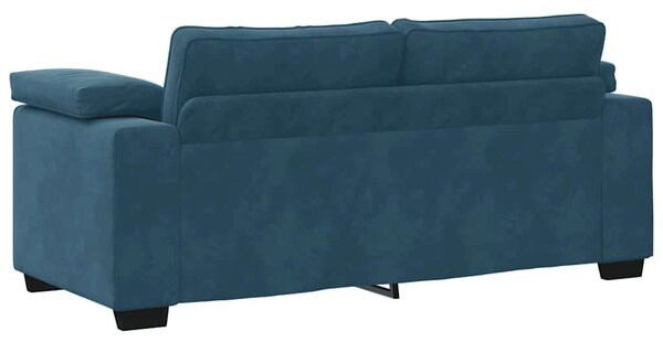 Kék bársony loveseat kanapé 180x77x82 cm