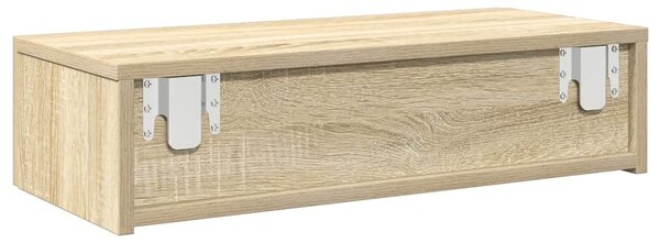 Falipolc fiókokkal sonoma tölgy 60x26,5x15 cm műszaki fa