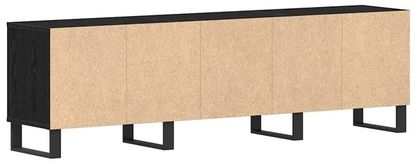 TV szekrény 150 x 30 x 44,5 cm Fekete tölgy Szerelt Fa