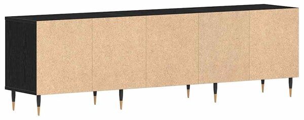 TV szekrény 150 x 30 x 44,5 cm Fekete tölgy Szerelt Fa