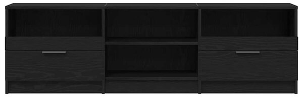 TV szekrény 150 x 33,5 x 45 cm Fekete tölgy Szerelt Fa