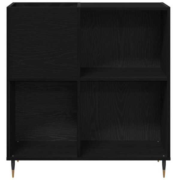 Hanglemez szekrény Fekete tölgy 85 x 38 x 89 cm Szerelt Fa