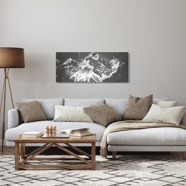 Kép - Hegyek illusztrációja (120x50 cm)