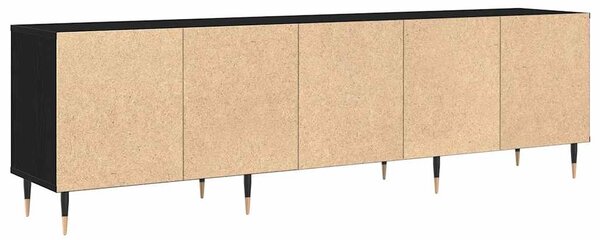 TV szekrény 150 x 30 x 45 cm Fekete tölgy Szerelt Fa