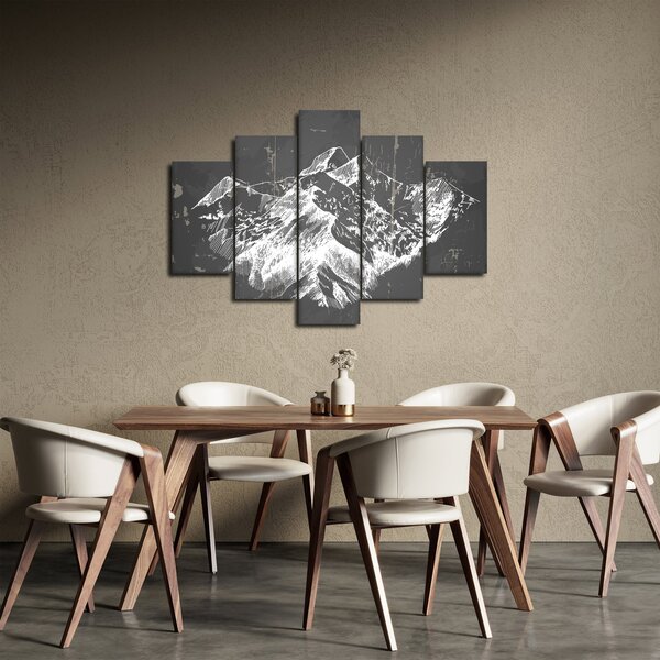 Kép - Hegyek illusztrációja (150x105 cm)