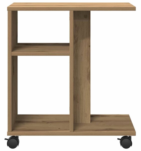 Oldalasztal kézműves tölgy 50 x 30 x 55 cm Szerelt Fa