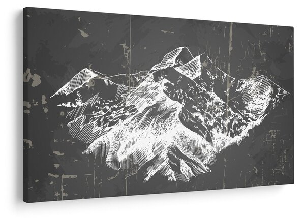 Kép - Hegyek illusztrációja (90x60 cm)