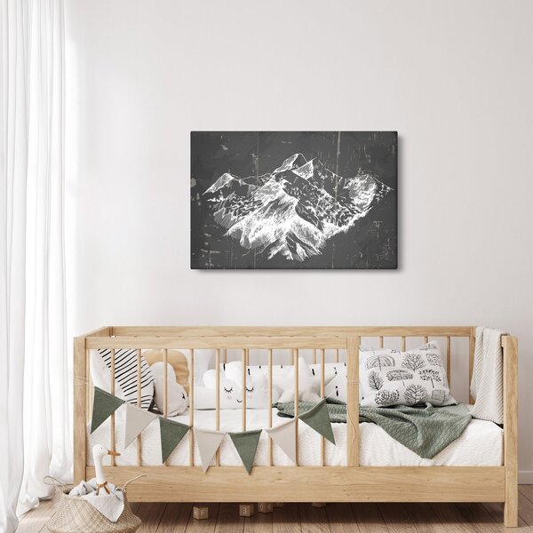 Kép - Hegyek illusztrációja (90x60 cm)