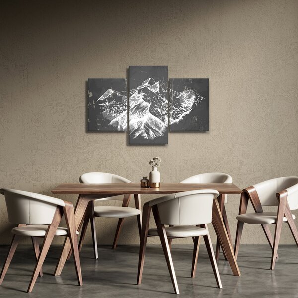 Kép - Hegyek illusztrációja (90x60 cm)