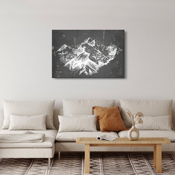 Kép - Hegyek illusztrációja (90x60 cm)