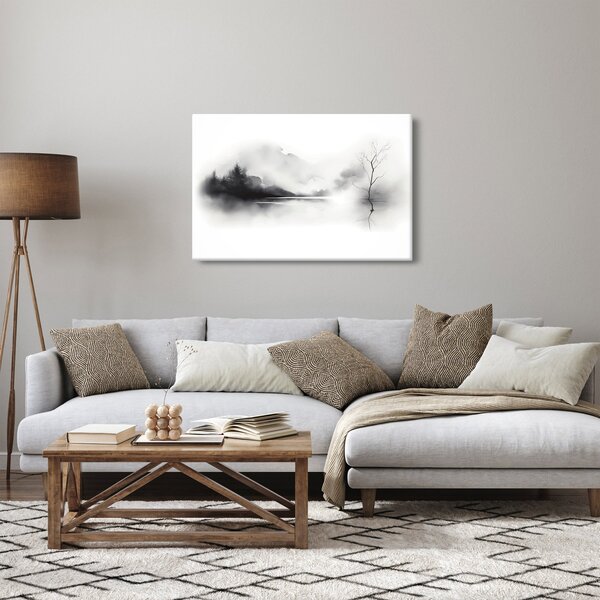 Kép - Tintafestmény tájkép (90x60 cm)