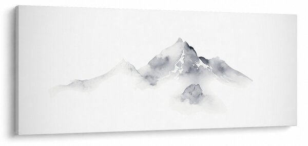 Kép - Tinta festmény hegyek (120x50 cm)