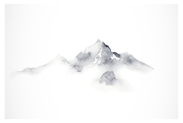 Kép - Tinta festmény hegyek (90x60 cm)