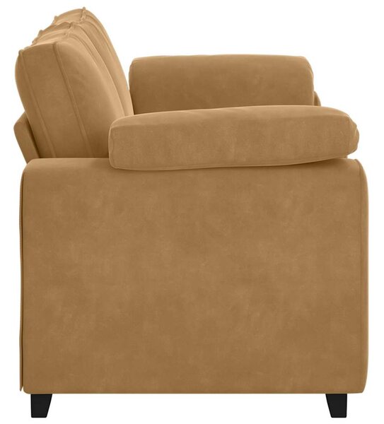 Barna bársony loveseat kanapé 180x77x82 cm