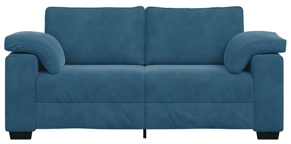 Kék bársony loveseat kanapé 180x77x82 cm